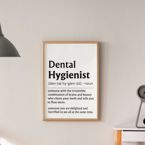 Mundhygieniker Definition druckbare Download, Mundgeblasenes Zitat herunterladbarer Druck, Hygieniker Drucke, Zahnarztpraxis Wanddekor Kunstwerk Geschenk