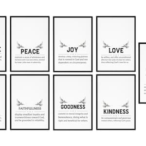 Fruit of the Spirit Art Prints: Galatians 5 Scripture (Digital Download)