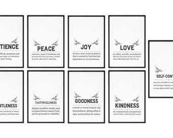 Fruit of the Spirit Art Prints: Galatians 5 Scripture (Digital Download)