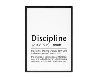 Impresión de definición de disciplina: Arte mural con cita motivacional (archivo digital)