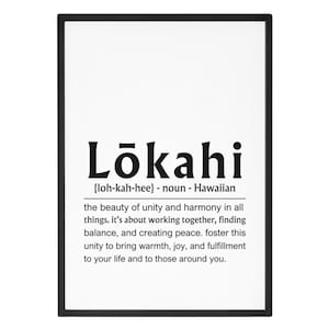 Lokahi Definition Print Set: Hawaiian Wall Art (Digital Download)
