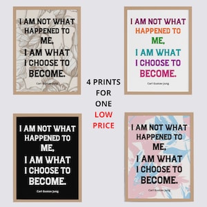 Carl Gustav Jung Zitat Poster Druck, Positive Mentale Gesundheit Grafik