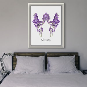 Lavender Watercolor Printable Digital Download Artwork