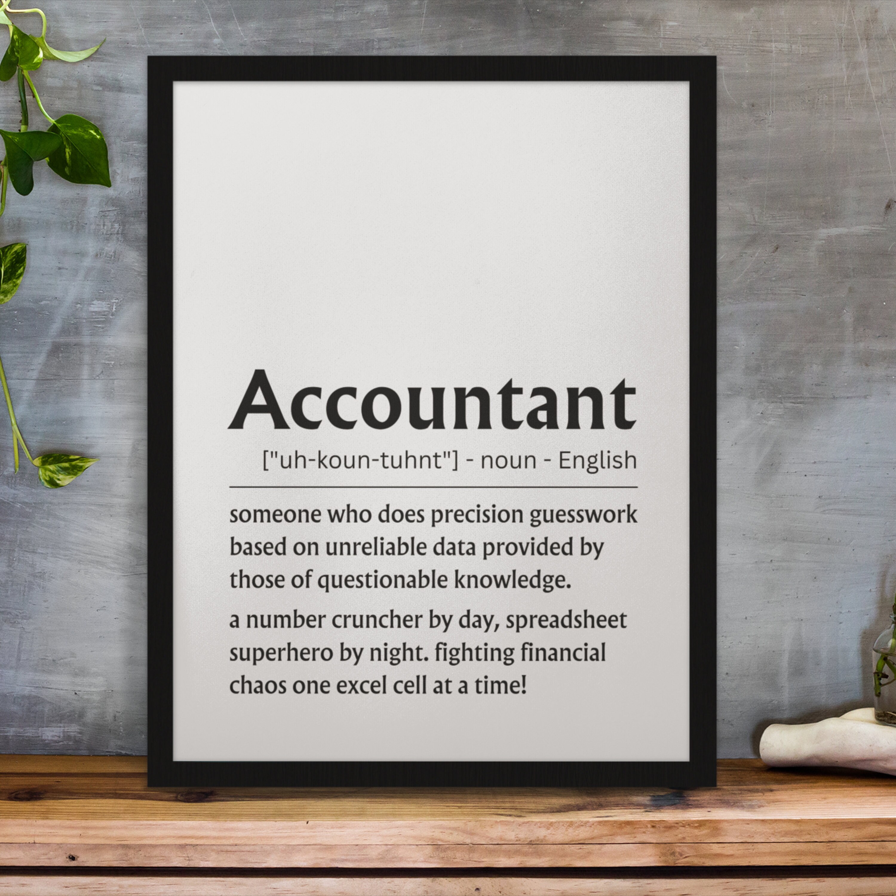 Funny Accountant Definition Art Print: Office Decor (digital Download ...