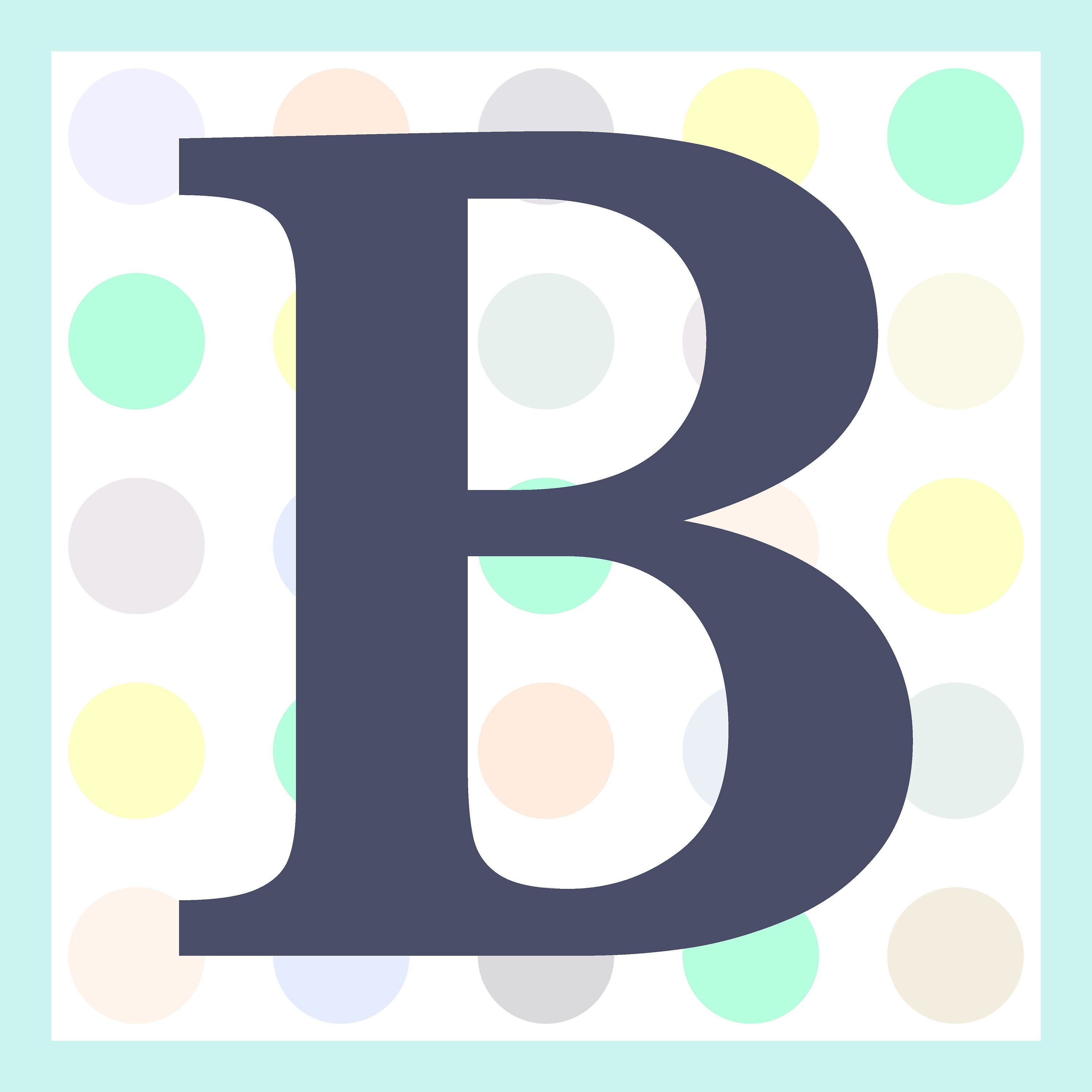 Letter B Name Initial Wall Art Playroom Elegant Wall Decor Etsy