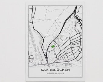 Stadion Map Saarbrücken