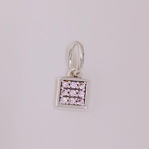Pandora Sterling Silver Pink Dangle Charm