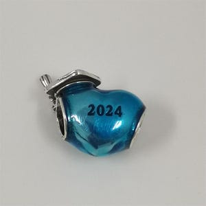 Pandora blue 2024 Graduation Heart Charm