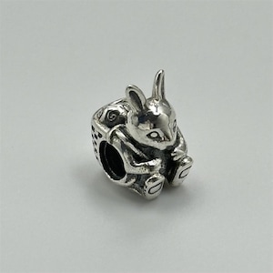 Pandora S925 Silver ALE Charm Bead Cute Easter Bunny