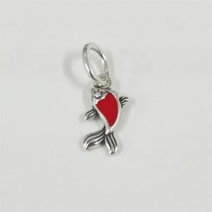 PANDORA Red Murano Glass Koi Fish Mini Dangle Charm