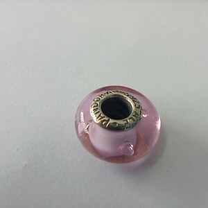 pandora silver pink hearts murano glass charm