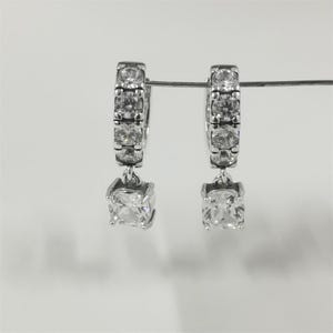 pandora Pavé Dangle Hoop Earrings