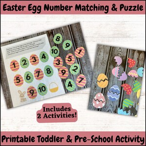Easter Preschool Printable, Easter Printable for Kids, Easter Preschool Worksheet, Easter Activity Page, Spring Sensory Bin, Easter Egg Game
