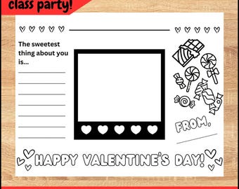 Valentine Placemat Printable, Valentine Printable, Valentines Day Activity for Kids, Valentine's Day Printable Gift, Printable Valentine