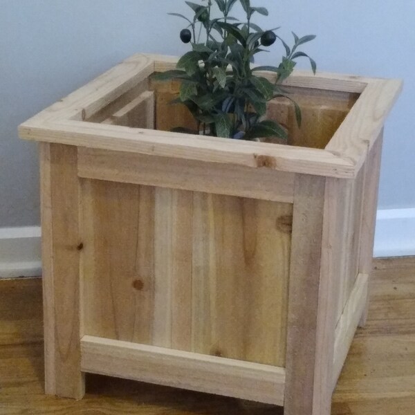 Square Cedar Planter Box Etsy