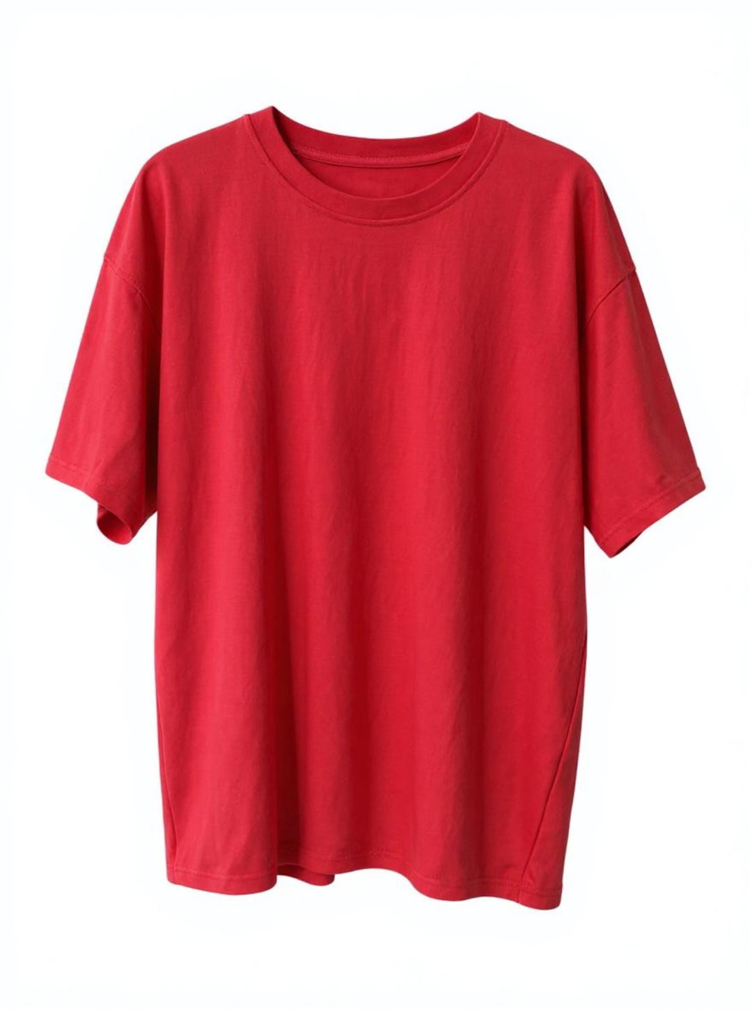 Oversized Red T-shirt for Women | Crimson Drop Shoulder Tee