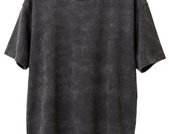 Oversized Black T-Shirt for Women | Vintage Noir Drop Shoulder Tee | Comfy Baggy Shirt