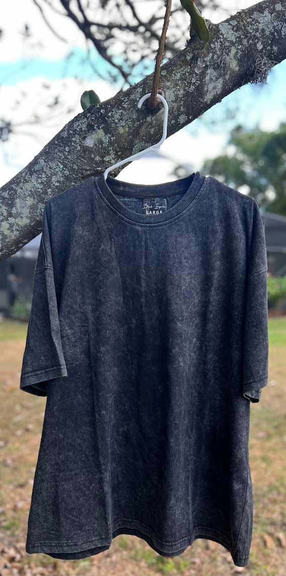 HOW HIGH ACID WASHED VINTAGE TEE ブラックウォッシュ How High Acid Washed Vintage T-Shirt - Black Wash