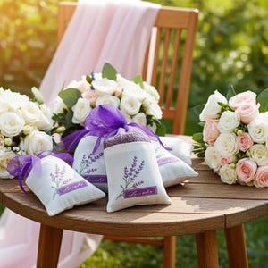 Sacchetti di lavanda biologica – sacchetti profumati con lavanda essiccata – potpourri fatto a mano circa 7 x 12 cm – Sacchetti di lavanda
