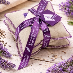 Lavender pillow sachets, set of 2, approx. 100g, with plaster diffuser for lavender essential oil