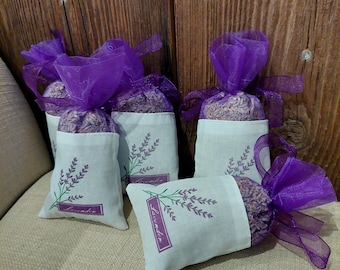 Set of 5 lavender bags approx. 7 x 12 cm