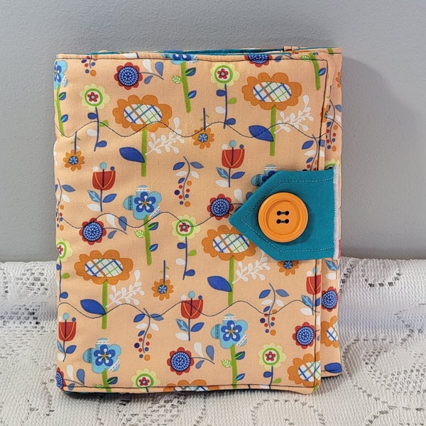 Pinky Blue Plaid Large Tech Organizer