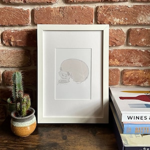 Skull Anatomy Print, Anatomy Poster, Wall Art, Medical Drawing, A5 Art