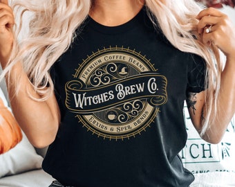 Witches Brew Shirt, Wich Halloween Shirt, Witch Coffee Shirt,  Coffee Shirt, Funny Halloween Party Shirt,