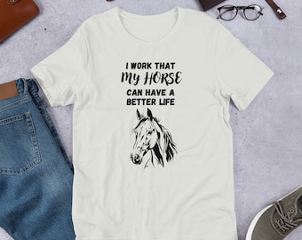 Funny Horse T-shirt, Equestrian Lover Tee - Etsy