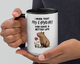 Cute Capybara Ceramic Mug, Animal Lover Gift