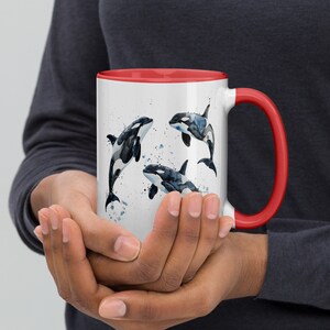 Watercolor Orcas Mug
