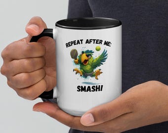 Smash Pickleball Mug, Funny Sports Gift, Color Inside