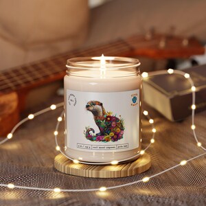 Flowered otter scented natural soy wax candle, otter lover, otter-friendly, otter Candles, animal candle, animal lover, otter gift candle