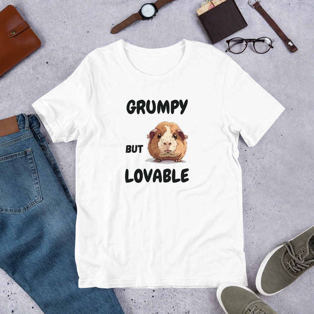 Funny Guinea Pig T-shirt, Grumpy but Lovable Cavy Tee - Etsy