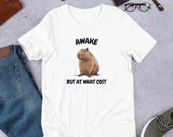 Funny Capybara T-Shirt, Sarcastic 90s Style, Unisex