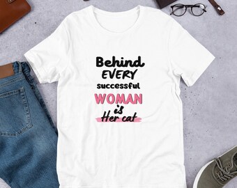 Successful Woman Cat T-Shirt, Cat Lover Gift