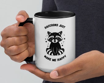 Raccoon Coffee Mug, Funny Sarcastic Gift, Ceramic Mug