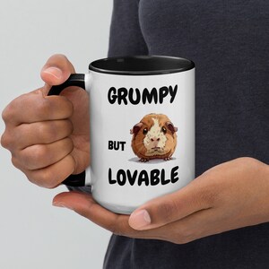 Grumpy but lovable guinea pig Mug, funny guinea pig mug, guinea pig lover gift, cute cavy mug, humorous animal mug, guinea pig humor gift
