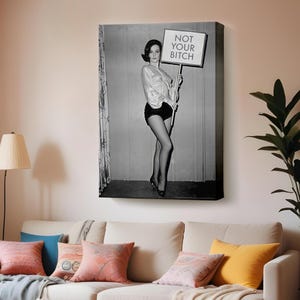 Women&#39;S Rights Feminist Vintage Woman Canvas Painting, Nü Canvas Wall Art, Nü Canvas Print, Large Wall Art, Housewarming Gifts