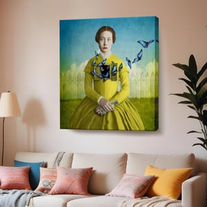 Let The Spirits Fly, Surreal Art Canvas Print, Large Wall Art, Surreal Canvas Wall Art, Surreal Canvas Print, Housewarming Gift