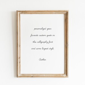 Custom Quote Print, Personalised Text, Personalized Poster, Creative Typography Wall Art, Song Lyrics, Create Your Own Words, Digital Print