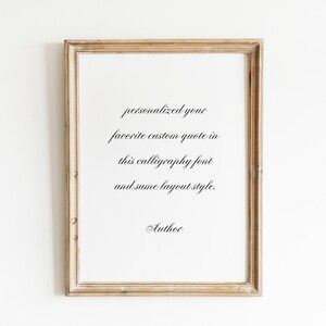 Custom Quote Print, Personalised Text, Personalized Poster, Creative Typography Wall Art, Song Lyrics, Create Your Own Words, Digital Print