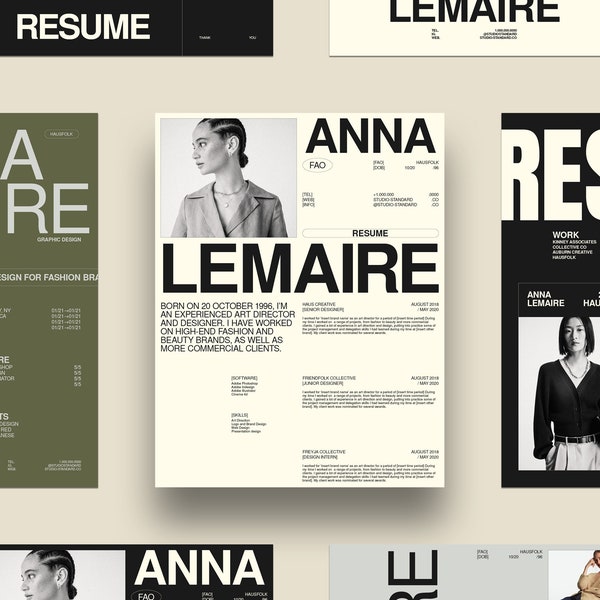 HAUS | Resume template kit for creatives