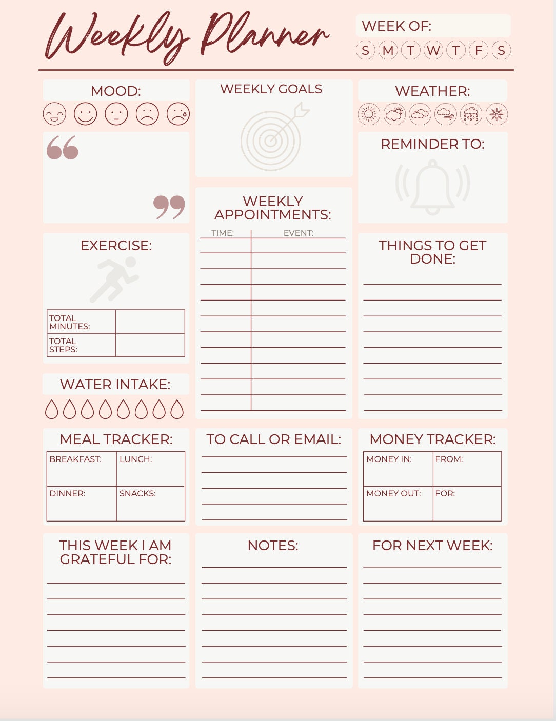 Guide to Wellness Printable Planner - Etsy