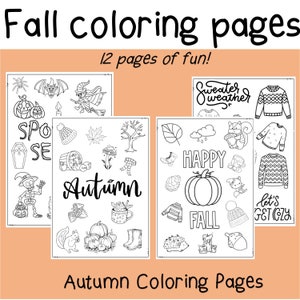 Fall Coloring Pages/ Autumn / Halloween