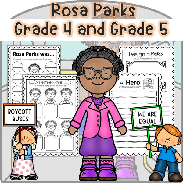 Rosa Parks activities/worksheets for kids