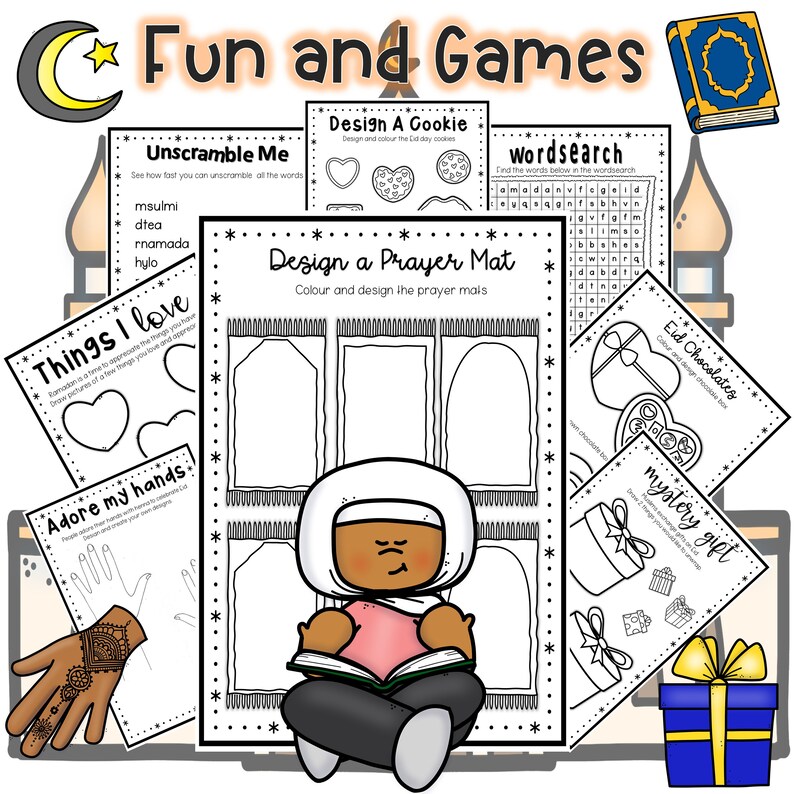 Ramadan activity booklet for kids etsy