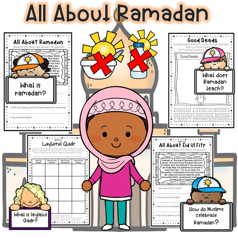 Ramadan activity booklet for kids etsy