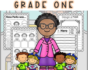 Rosa Parks Kindergarten Activities/ Worksheets/ Black History Month ...
