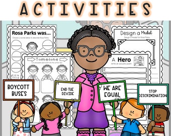 Rosa Parks Activities/worksheets for kids